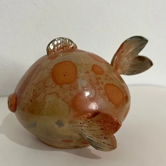 Artisan Fish Bank B Van Soi Handmade Artisan ClayOne of a Kind